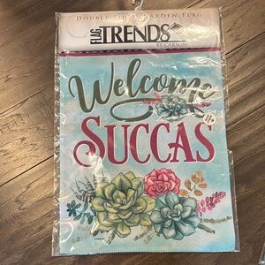 Carson Welcome SUCCAS double sided garden flag,succulent, flowers,outdoor decor